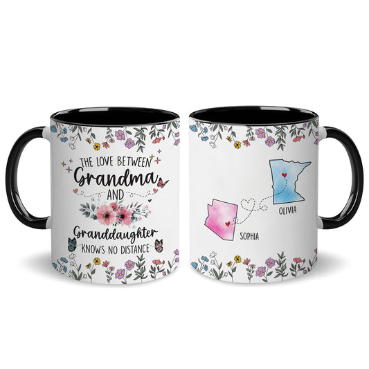 Personalized Choose States Names Grandma And Granddaughter Coffee Mug