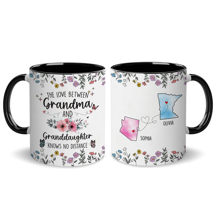 Personalized Choose States Names Grandma And Granddaughter Coffee Mug