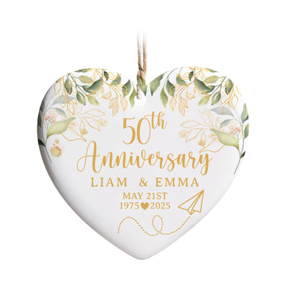 Personalized Ornament Anniversary Marriage Gift for Couple