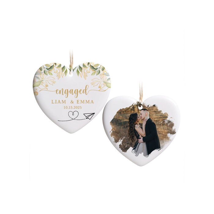 Personalized Ornament Engagement Gifts for Couples Engagement Gifts
