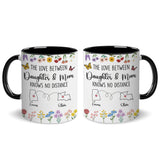 Personalized Daughter And Mom Custom Map Distance Effect Coffee Mug
